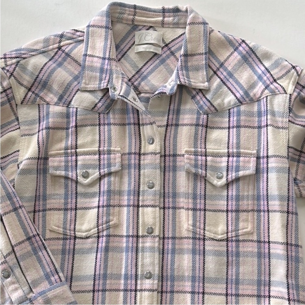 J. Crew Relaxed Fit Flannel Shacket - Picture 2 of 7